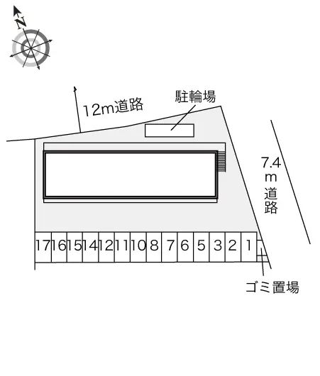 ★手数料０円★姫路市別所町佐土３丁目　月極駐車場（LP）